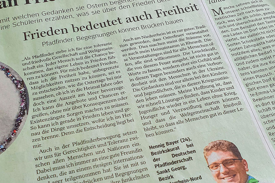 Au&szlig;er Henning gab's noch Statements eines jungen M&auml;dchens, einer Schulpfarrerin und es eines Reservisten der Bundeswehr